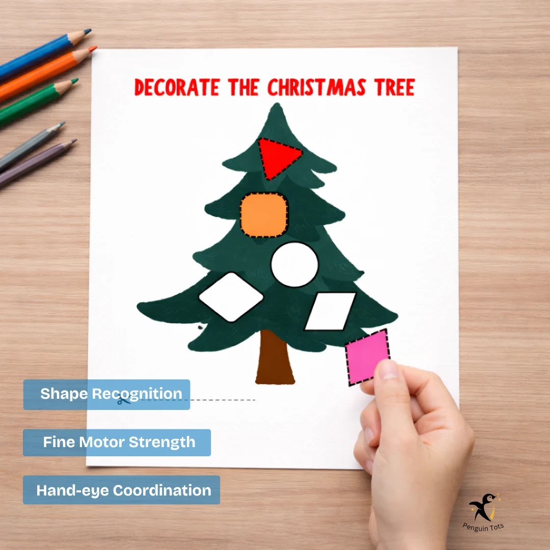 Christmas Shape Matching Activity | Shape Recognition, Fine Motor Skills & Visual Matching