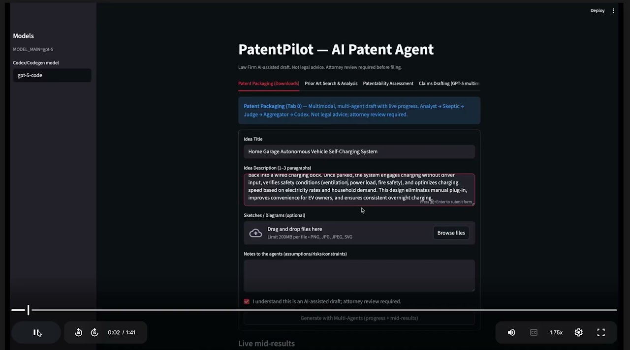 Agentera (Product: PatentPilot) project preview