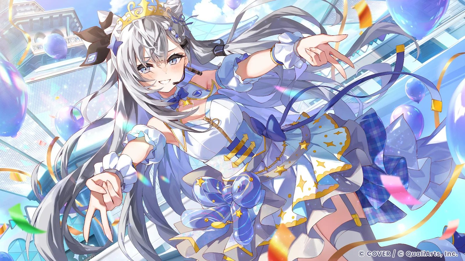 Shishiro Botan Hololive Idol Performance - Anime Digital Art 4K Wallpaper (3840x2160)
