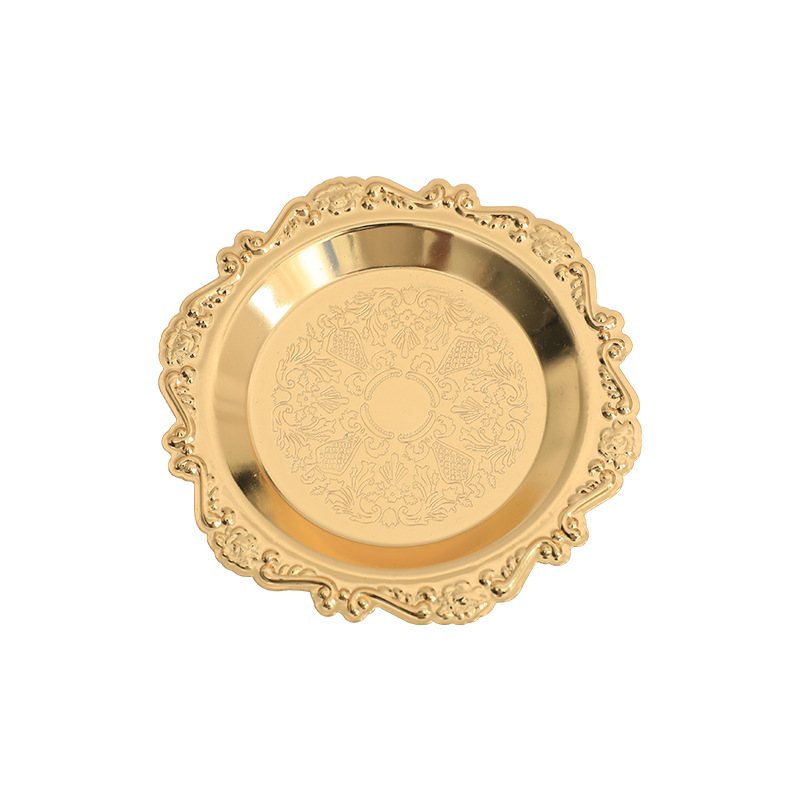 Dekorative Schale mit Reliefmuster, Gold