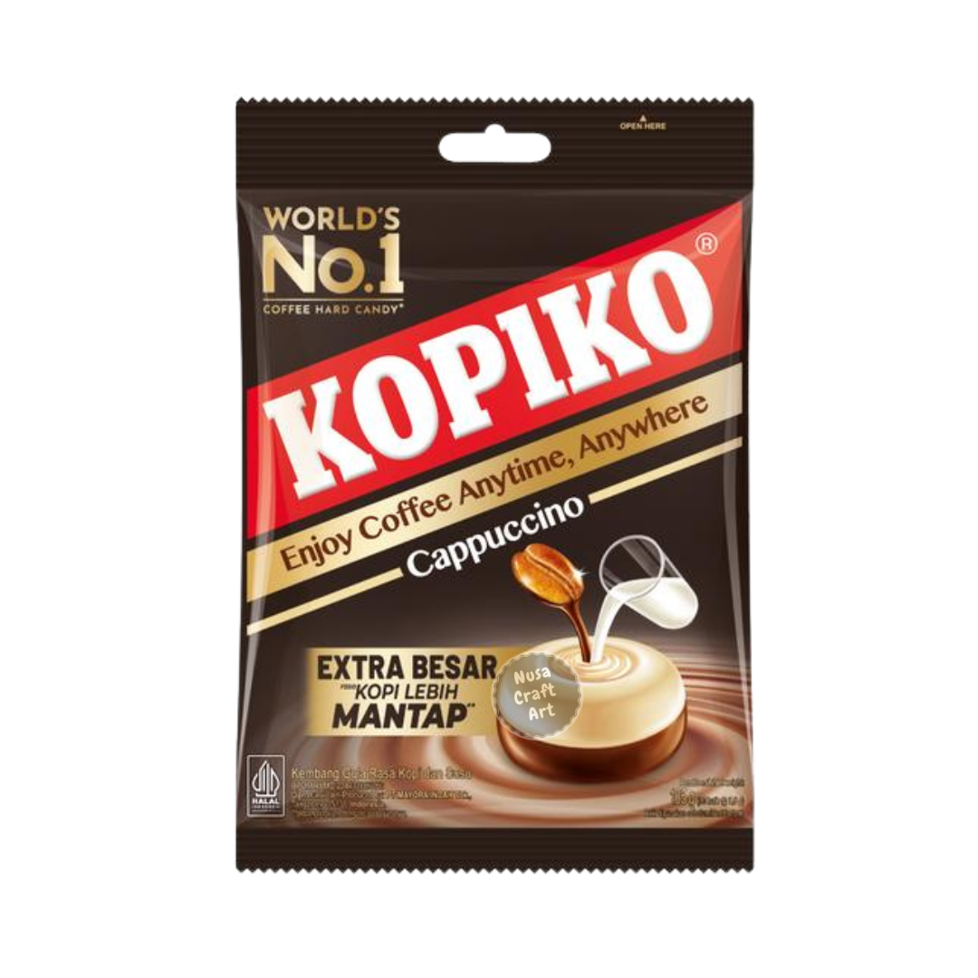 Kopiko Cappuccino Coffee Candy – Creamy Coffee Snack On-the-Go 105 gr