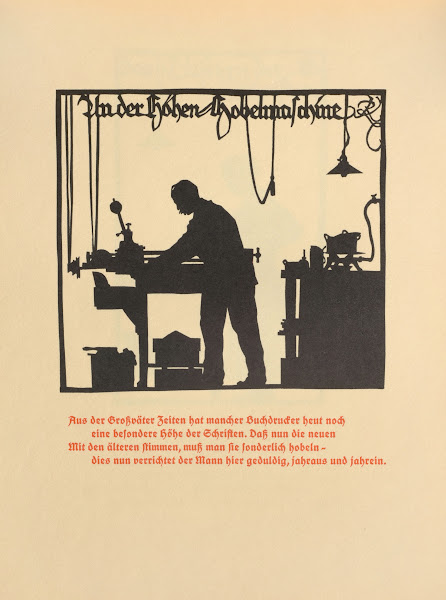 Die Schriftgiesserei im Schattenbild Pl16 1936
