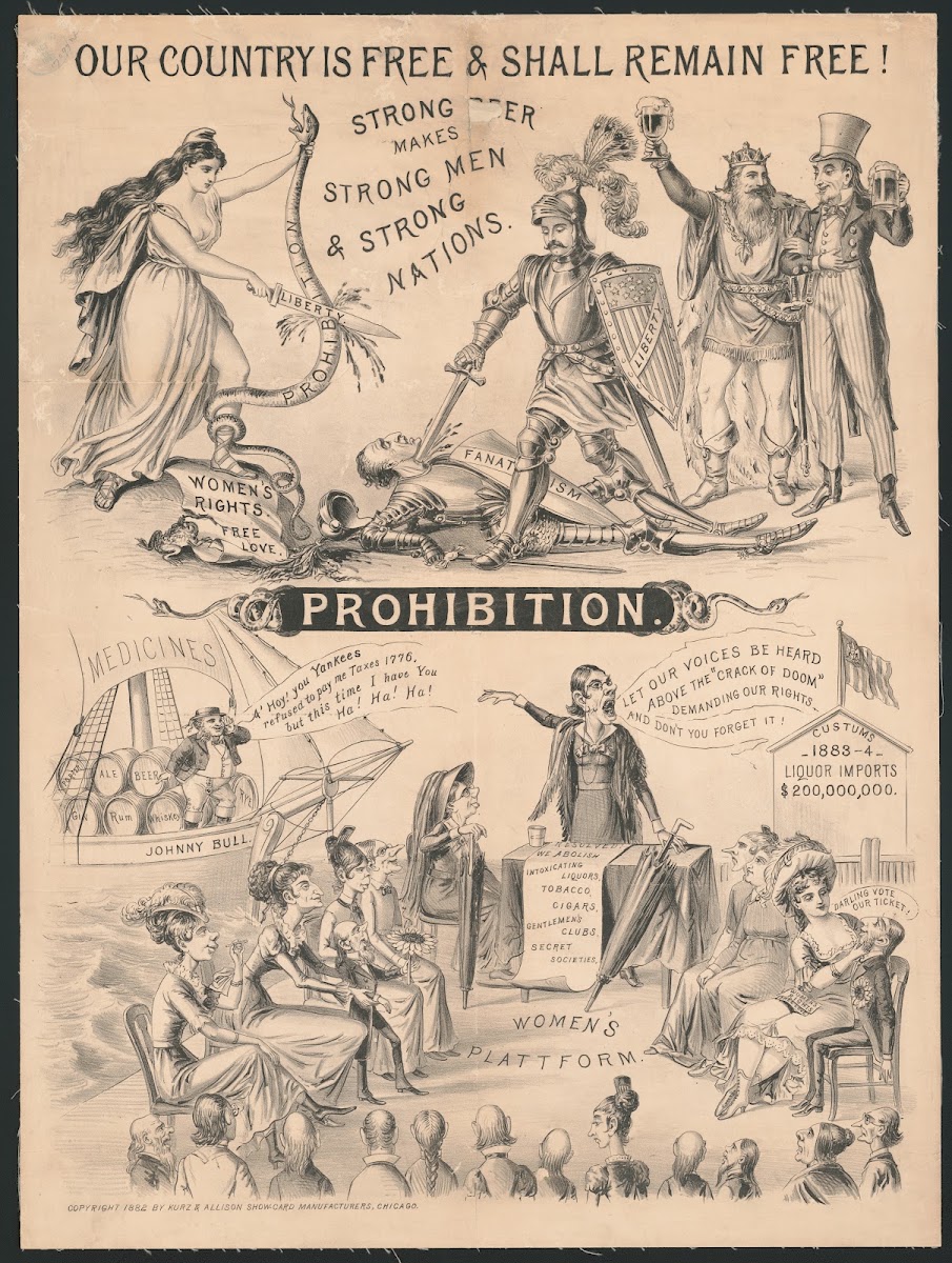 Prohibition Our country is free  shall remain free 1882