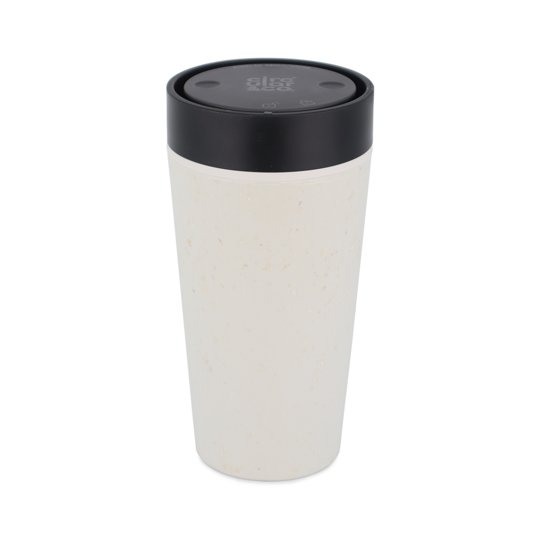 Recycled Paper Cup 12oz Chalk / Ink Black