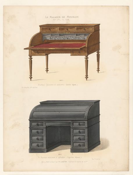 Bureau Cylindre à casiers Système déposé 1832   1904