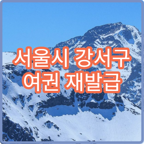 서울시 강서구 여권 재발급 소요기간 긴급 여권 발급 가능 여부 정리
