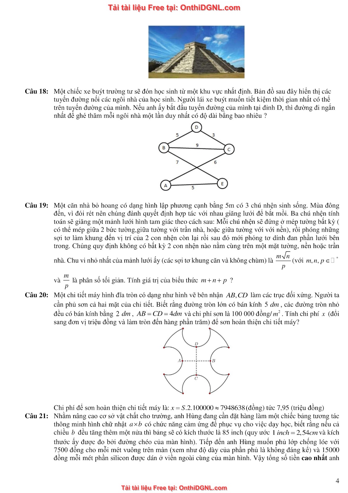 32 đề phát triển minh họa môn toán - có đáp án