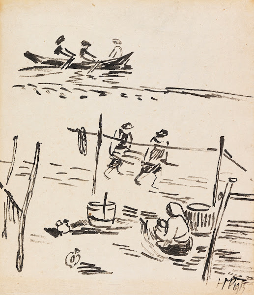 Fishermen on the Beach 1912