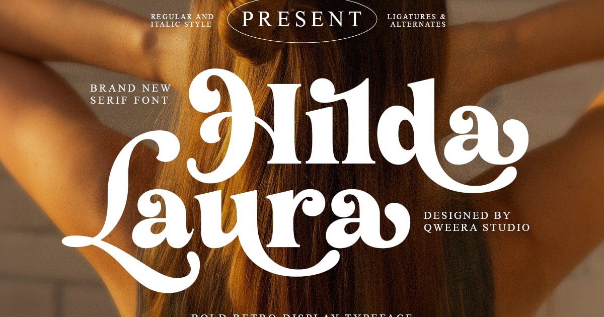 Hilda Laura – Bold Retro Serif Branding Fonts Free Download – Envato Elements