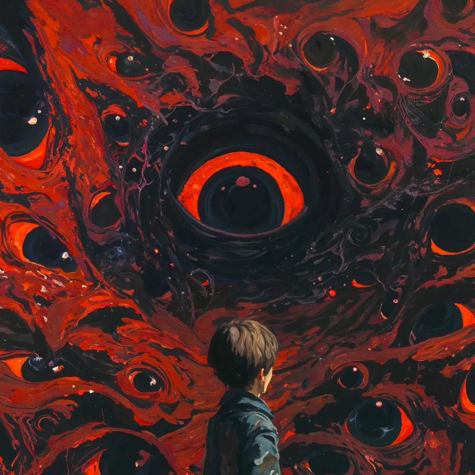 Download Boy Facing the Crimson Abyss Full HD iPhone