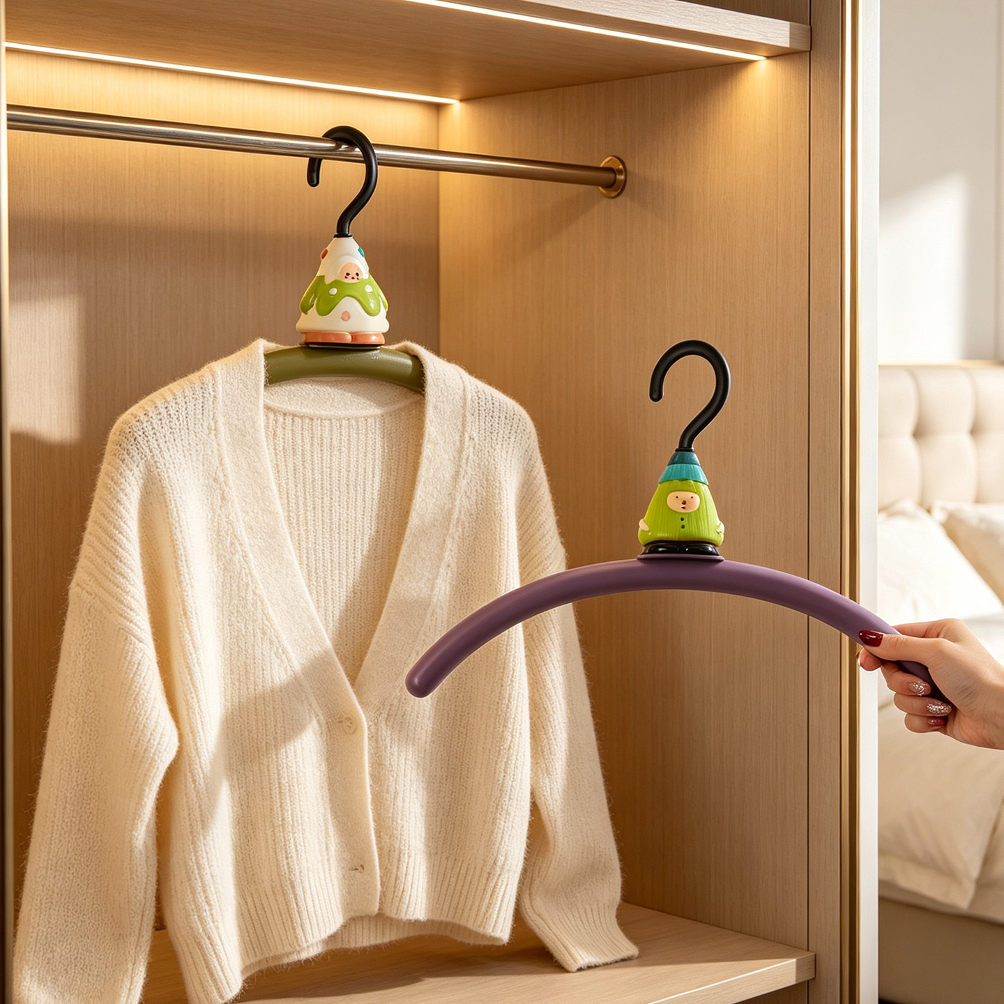 Hanger with forest motif, shape-stable, no scratches