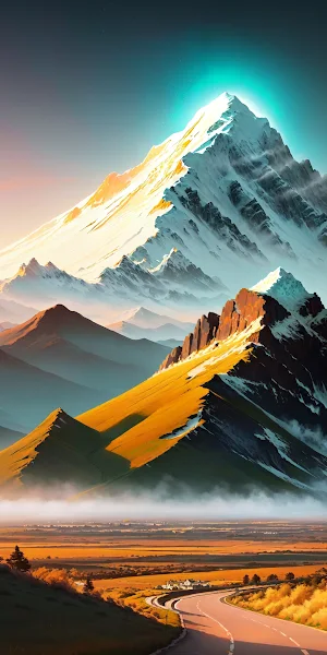 Ai Art, Rural, Sky, Snow, Clouds 4K Wallpaper Background