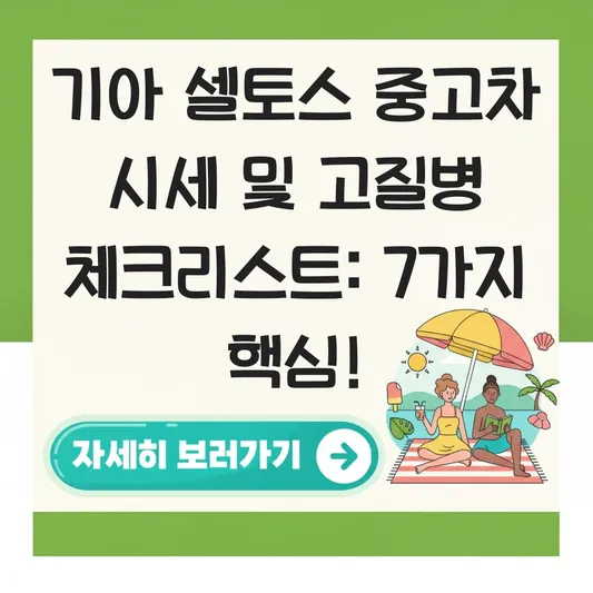 기아 셀토스 중고차 시세 및 고질병 체크리스트 대표 이미지
