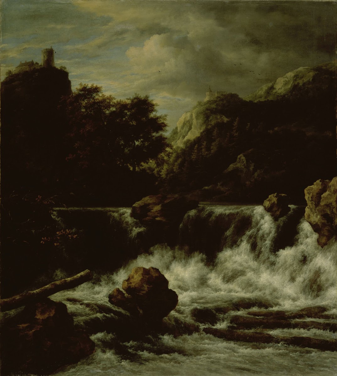 Mountainous Landscape with Waterfall 1650   1682