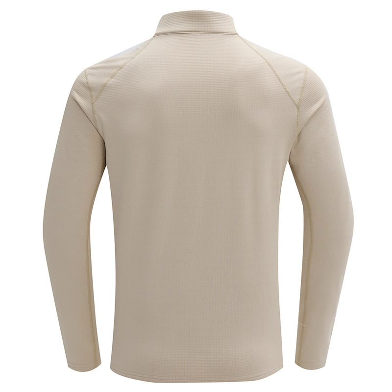 Sporty fleece sweatshirt with stand-up collar