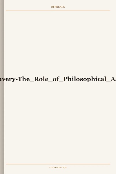 Social Justice and the Legitimacy of Slavery the Role of Philosophical Asceticism From Ancient Judaism to Late Antiquity
