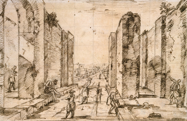 View through the Herculaneum Gate Pompeii 1778