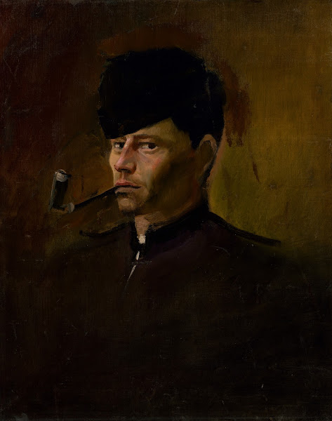 Dandy in Fur Cap with Pipe 18771880