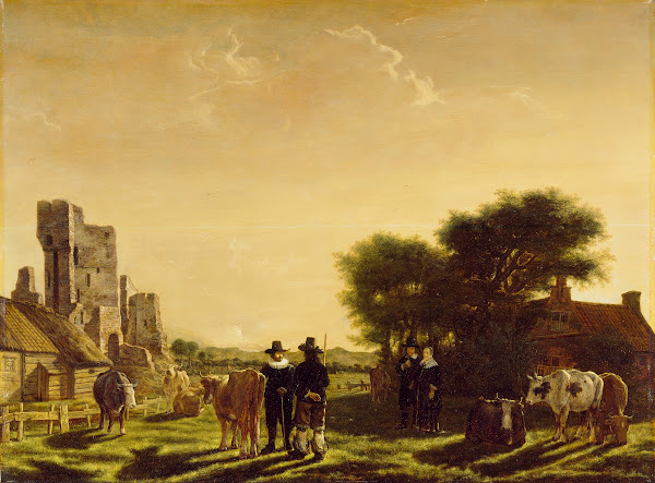 A Dutch Farm with the Ruins of the Huis te Kleef Netherlands c 1650