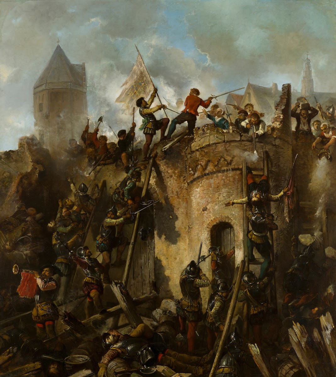 Beleg van Alkmaar 18 september 1573 Spaanse troepen bestormen de stad 1862