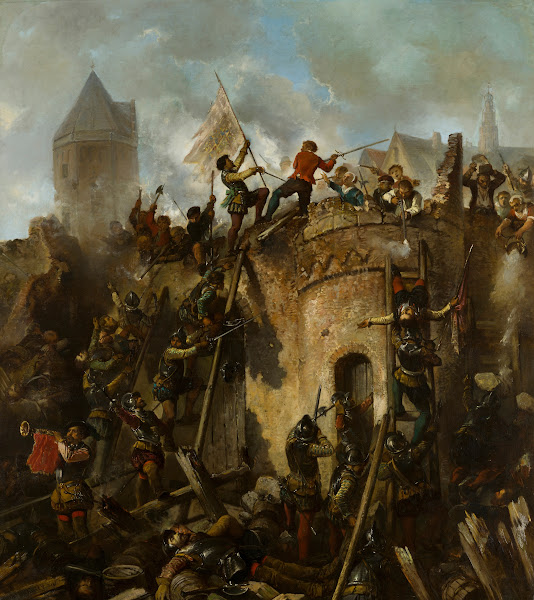 Beleg van Alkmaar 18 september 1573 Spaanse troepen bestormen de stad 1862