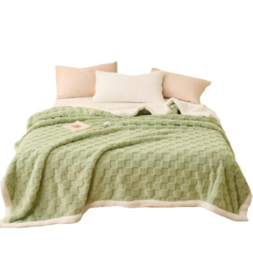Wasserwürfel-Korallenfleece-Decke mit Lammfleece