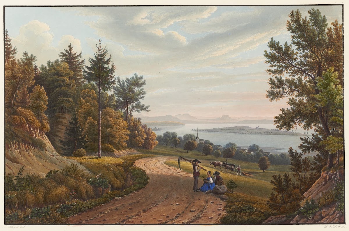 Untersee mit Blick auf die Insel Reichenau von Südosten im Mittelgrund Tägerwile
