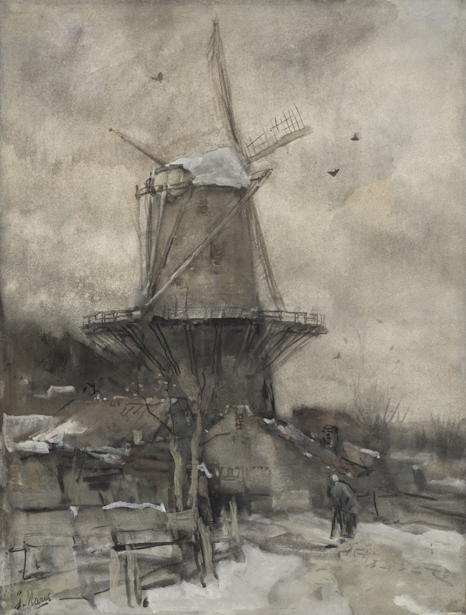 Een molen in de winter 1847   1899