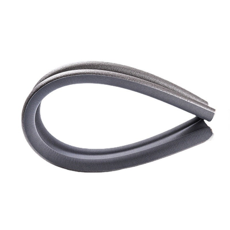Door bottom seal made of foam or leather imitation