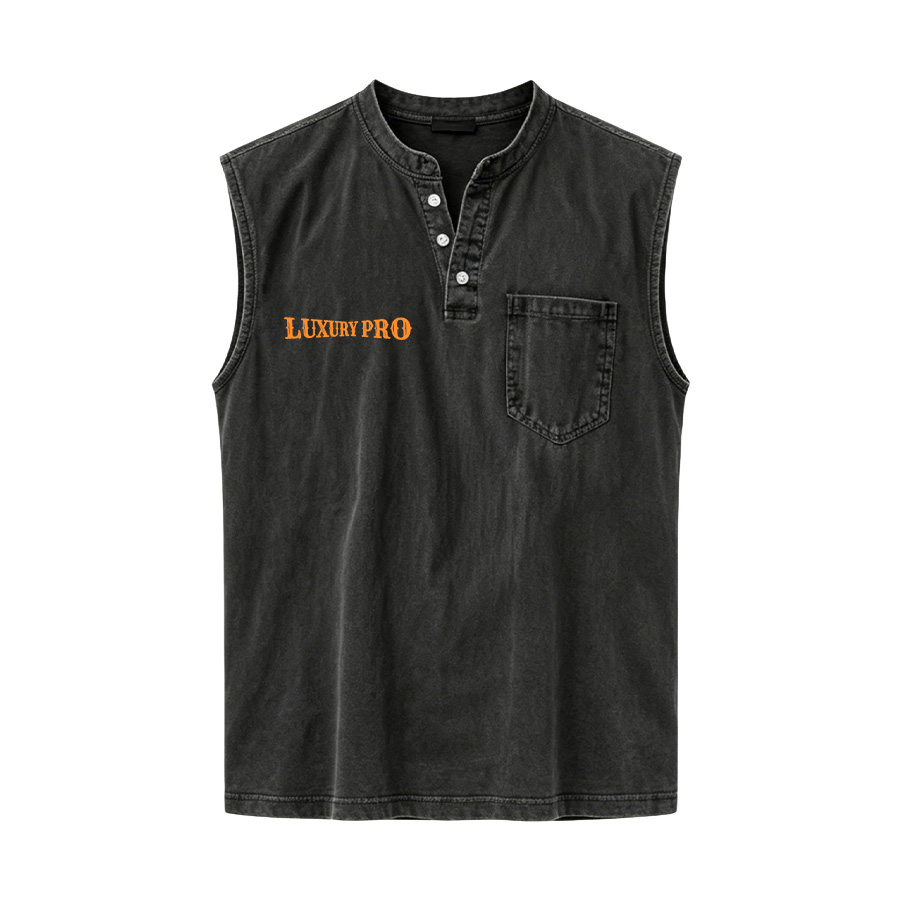 2D Sleeveless Button Vest