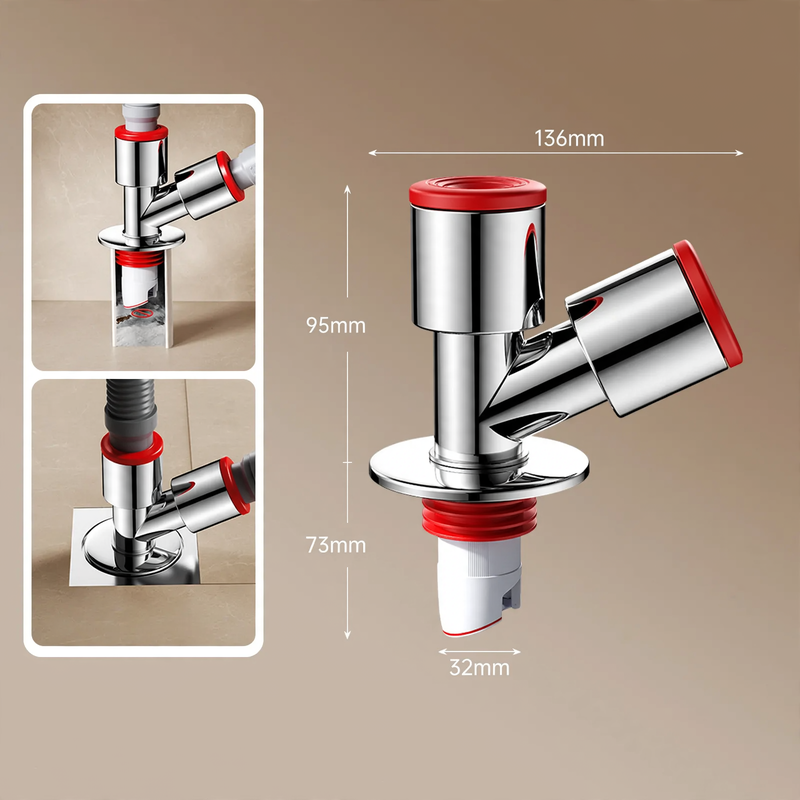 Abwasser-Verteiler für Waschmaschine und Waschbecken