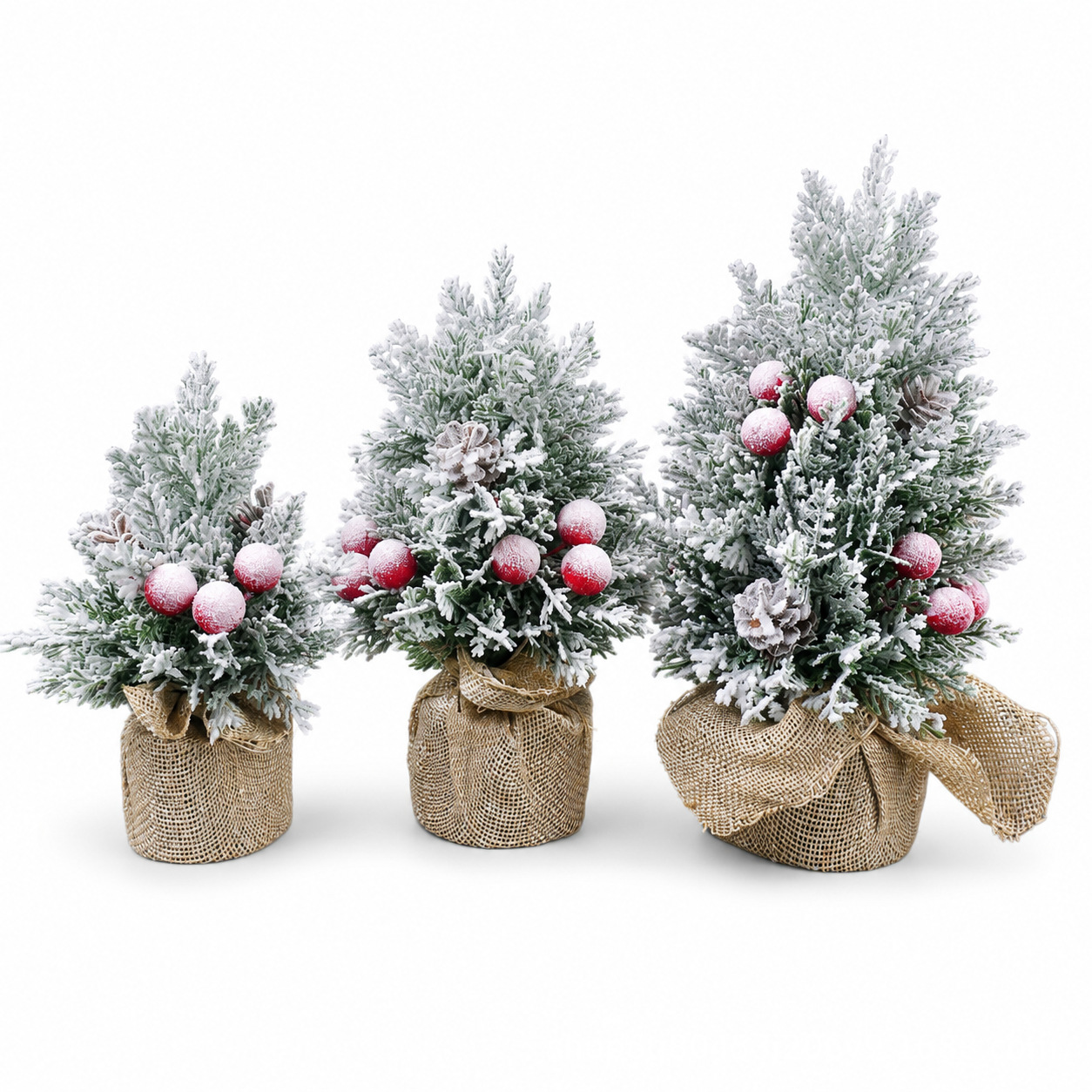 Mini Christmas tree with red berries