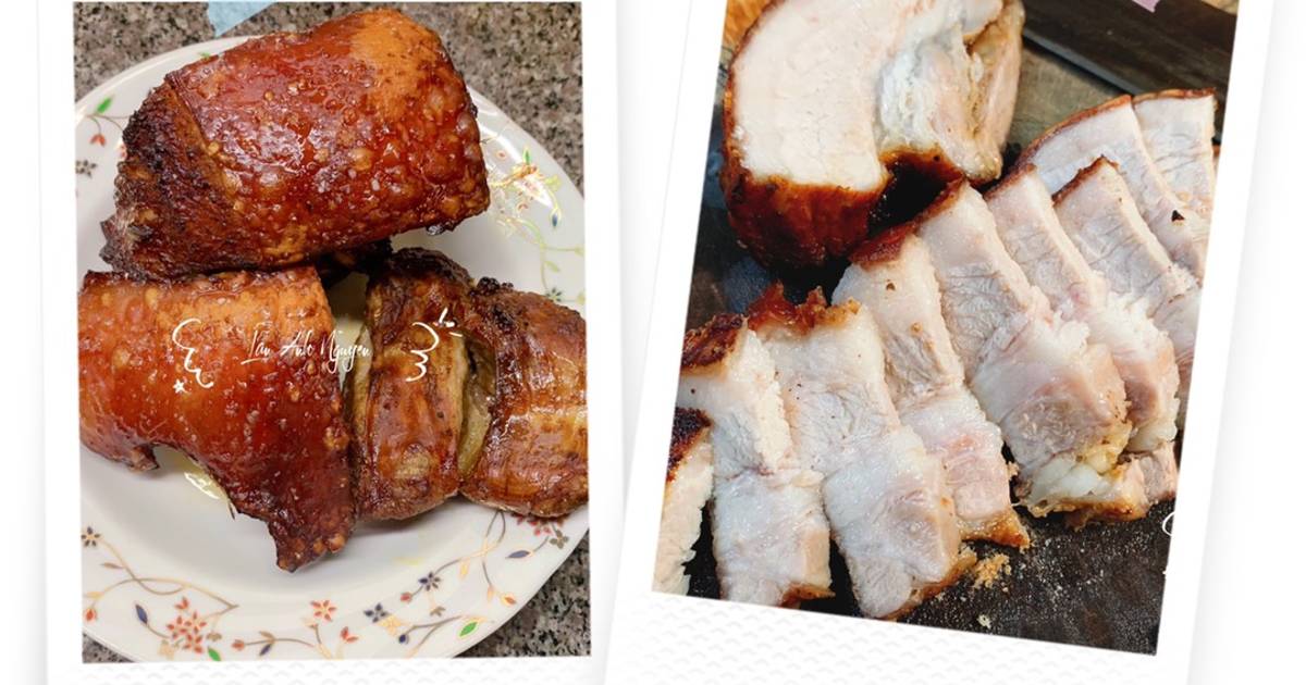 Thịt ba rọi chiên da giòn bằng nồi chiên không dầu