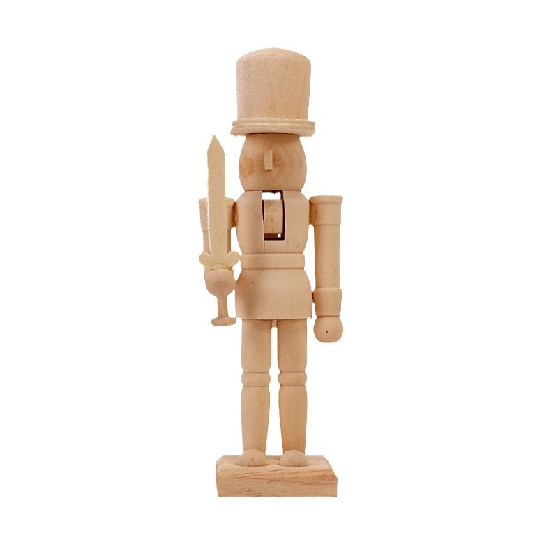 Nussknacker-Figur aus Holz, 20 cm, zum Selbstgestalten