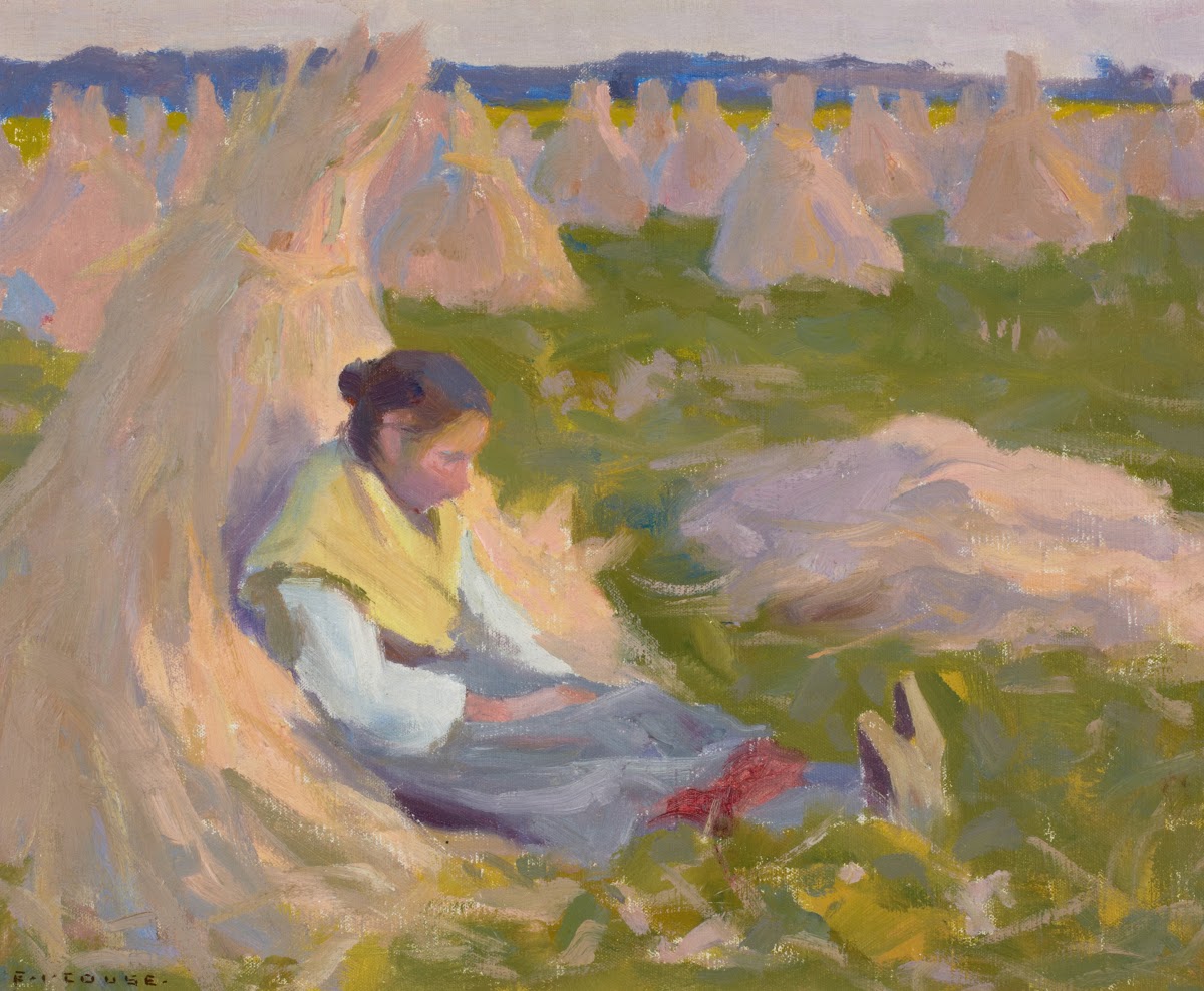 Peasant Girl Seated on Shocks of Grain