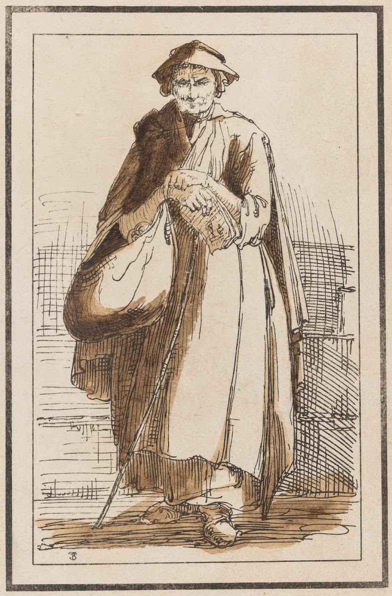 Old Woman in Cloak with Clasped Hands 1813