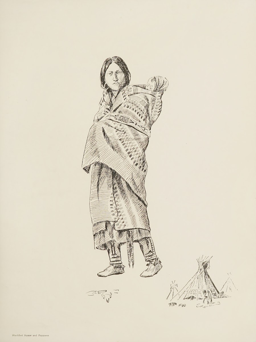 Blackfeet Squaw and Pappoose 1900
