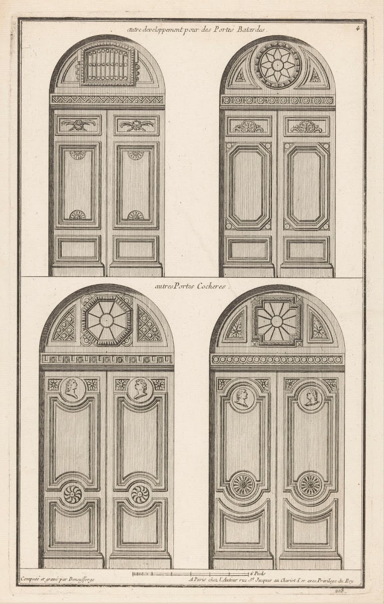 autre developpement pour des Portes Batardes autres Portes Cocheres 1767