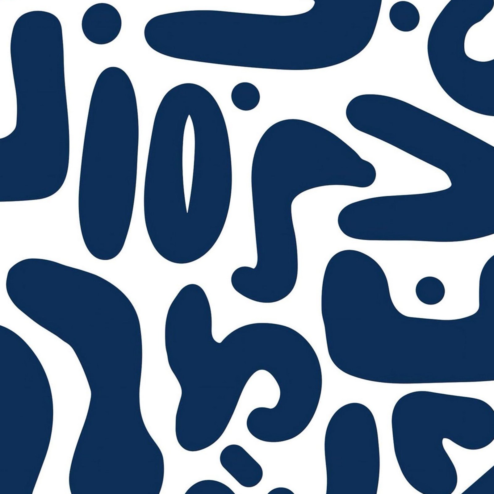 Download Dark Blue Abstract Organic Pattern 2K iPhone