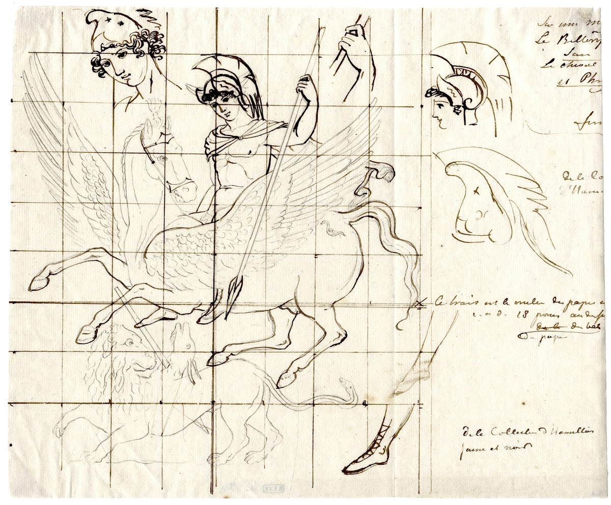 Bellerophon and Pegasus killing the chimaera