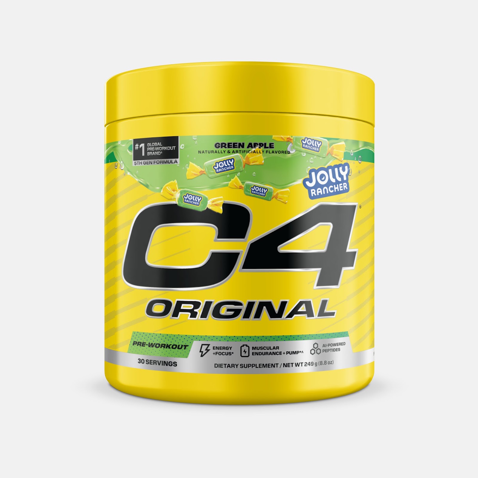 C4 Original Pre-Workout — Green Apple JOLLY RANCHER, 30 Servings