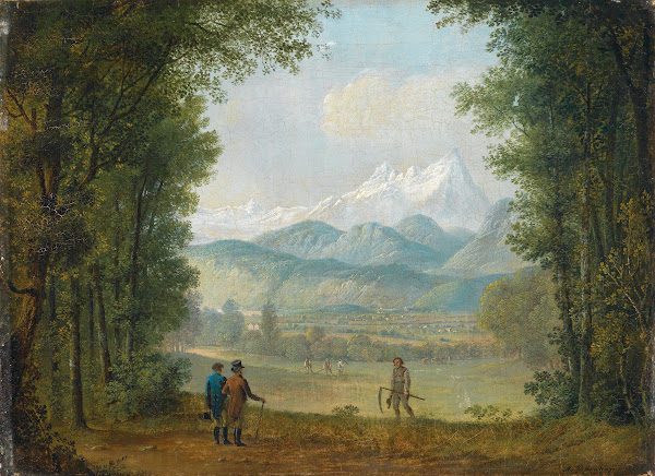 Wanderer vor weiter Landschaft 1820