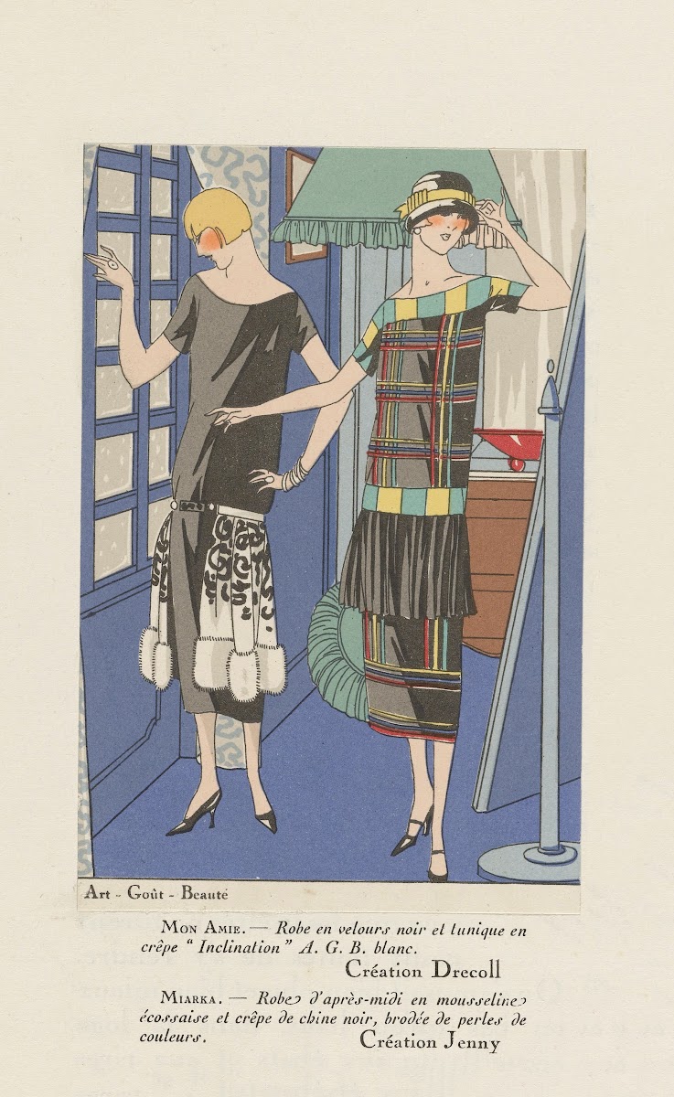 Art Goût Beauté  Mon Amie  Robe en velours 1924