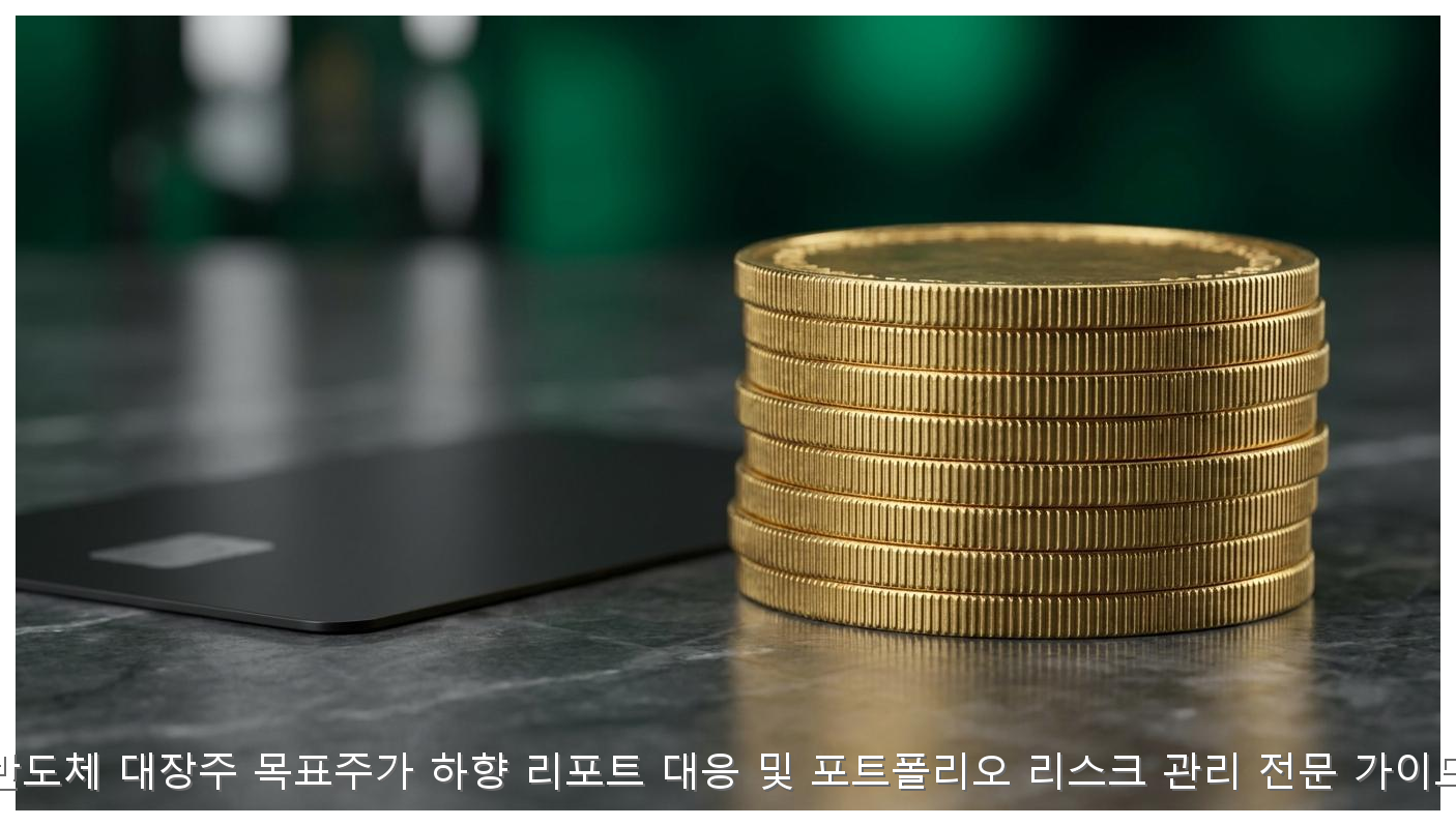 반도체 대장주 목표주가 하향 리포트 대응 및 포트폴리오 리스크 관리 전문 가이드 핵심 안내 및 분석 인포그래픽 (6)