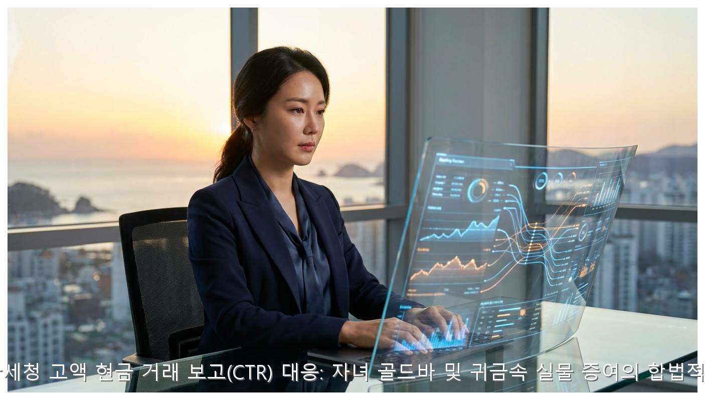 2026년 국세청 고액 현금 거래 보고(CTR) 대응: 자녀 골드바 및 귀금속 실물 증여의 합법적 알고리즘 핵심 안내 및 분석 인포그래픽 (2)