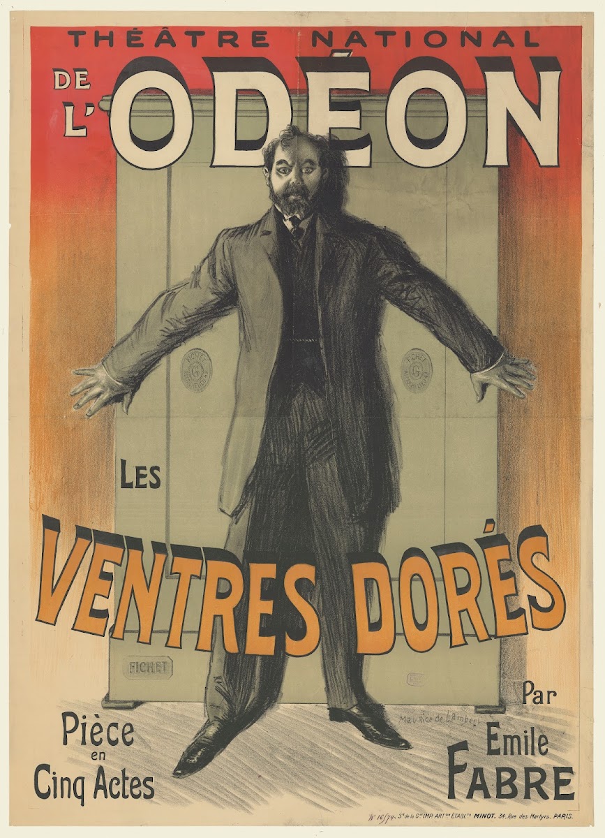 Théâtre national de lOdéon Les Ventres dorés par Emile Fabre  pièce en cinq acte
