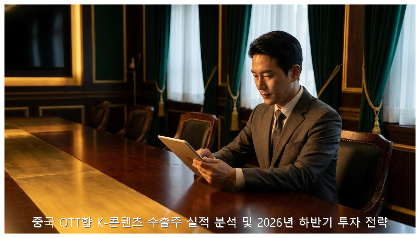 중국 OTT향 K-콘텐츠 수출주 실적 분석 및 2026년 하반기 투자 전략 핵심 안내 및 분석 인포그래픽 (2)