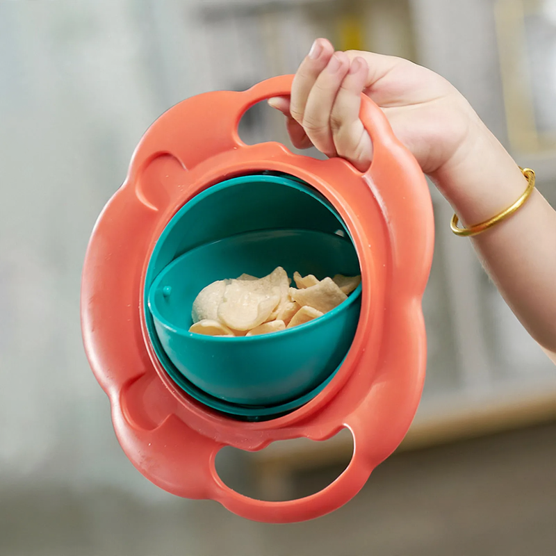 Rotatable children's bowl, 19 cm, PP, non-slip