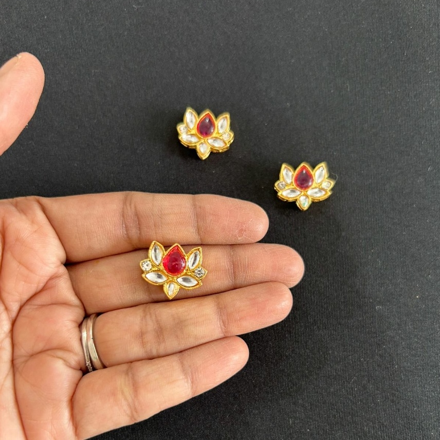 Pink White Diamond Lotus-L247-pack of 3