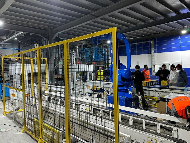 SANAM automated robotic palletizing line for the German battery company